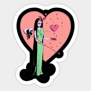 Lady Heart Sticker